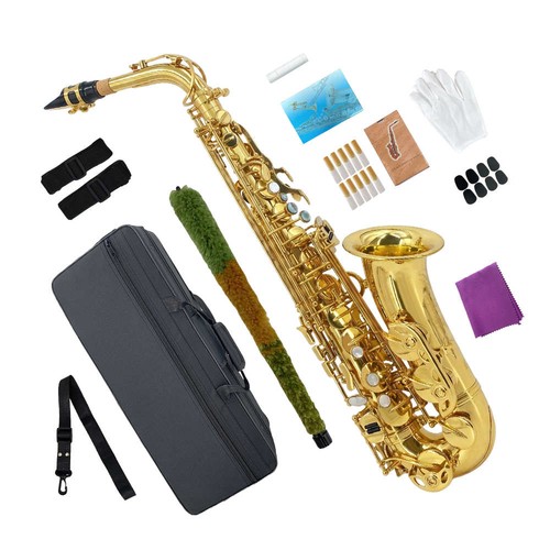 Golden alto saxophone - golden,